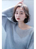 ムウ 難波(MOU)&nbsp;ボブクールショート前髪イメチェンピンクベージュ30代40代50代