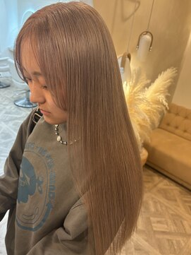 LUVISM 栄店/名古屋/ダブルカラー/ブリーチ/顔周りレイヤー/学割【5月1日OPEN(予定)】 ミルクティーベージュ/ブリーチ/ペールベージュ/yuria