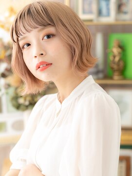 カバーヘア ブリス 川口(COVER HAIR bliss) ハイトーンカラーフレンチカジュアル小顔ボブc8川口10代20代30代