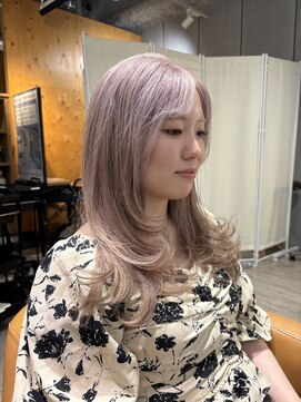 ジャストビューティ ルフレ 金沢八景店(Just Beauty Rufure) レイヤーカット／ピンクベージュ／金沢八景