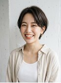 エアリーベリーショート 似合わせ耳かけボブショート