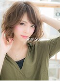 ■mod's上尾10-29★■外国人みたいな☆くせ毛風エアリー大人ボブ