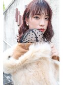 ピンクブリーチダブルカラーハイライトレイヤーカット