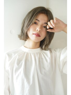 シェル 立川(shell) 外ハネボブ♪ナチュラルカーキグレージュ☆20代30代40代50代