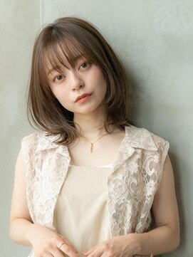 ドットハリス(.Hallis) 大人かわいい/小顔/ミディアムレイヤー/20代30代40代