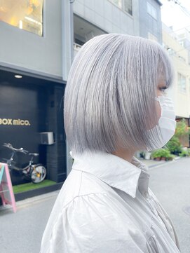 ボックスミコ(Box mico.) 【BOXmico.】ホワイトラベンダー×レイヤーボブヘア