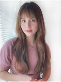 《Agu hair》顔まわりレイヤーで小顔効果◎ロング