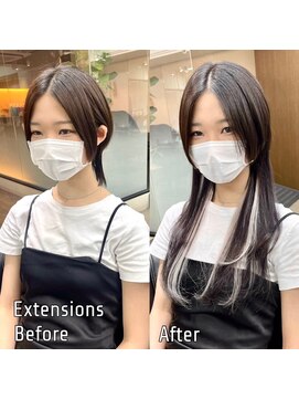 ディア(.eer) ハイライトMIX エクステ ロングウルフ エクステウルフ