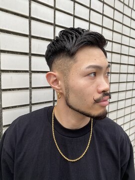 レンゲン(LENGEN) 束感刈り上げビジネス七三ツーブロックアップバング１０４１