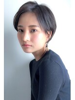 フラミューム 恵比寿(flammeum)&nbsp;大人可愛い20代30代40代黒髪前下がりショートボブ丸みショート