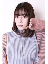 ヨファ ヘアー 芦屋店(YOFA hair) 似合わせカット美髪ストレートバングピンクブラウン0405