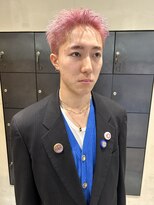 ヘアー アイス ルーチェ(HAIR ICI LUCE)&nbsp;メンズカット スパイキーショート メンズヘア ピンクカラー 山中