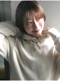★前下がりショートボブハンサムショートカットカラーパーマケア