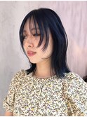美髪ミディアム顔周りレイヤー外ハネボブ_ba492371