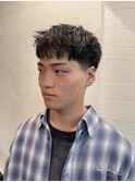 ブルーブラック/スペインカール/スパイキーショート/心斎橋 ブ