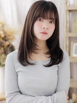 カバーヘア イヴ 戸頭店(COVER HAIR EVE)&nbsp;艶感ストレートロングレイヤーくすみカラーa戸頭20代30代40代