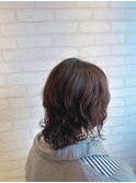 ミディアムレイヤーパーマスタイル