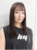 レイヤーカット　ミディアムレイヤー　こっくりブラウン