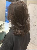 白髪隠しハイライト×ミディアムレイヤー