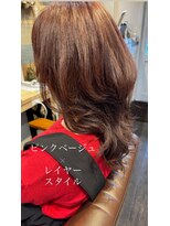 アンリルヘア(enrire hair.)&nbsp;ロングレイヤー×ピンクカラー