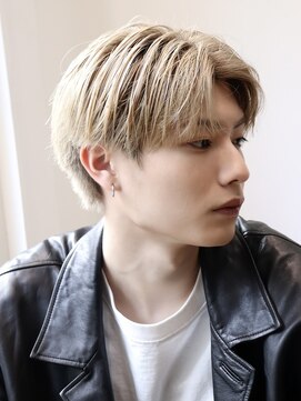 ルーシー 渋谷(LUCEY) センターパートフェザーパーマシャドウパーマメンズパーマ