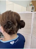ツインお団子ヘアー
