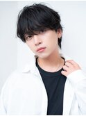 メンズカット/マッシュウルフ/前髪あり/韓国ヘア