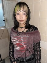 ジェスター(JESTER)&nbsp;〈atsuno〉キミドリとベージュのバングカラー