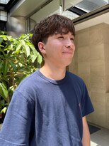 エイゾー(EIZO)&nbsp;オリーブカラーメンズカラーニュアンスパーママッシュパーマ海外
