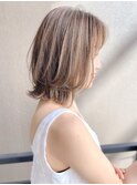道村/外ハネボブ/グレージュ/ハイライト/イルミナカラー