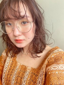 エマエコル(Emma ecole) Emma ecole アッシュピンク ニュアンスパーマ セミディ by.mai