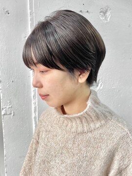 リッカ(RICCA) 耳掛け丸みショート/ココアベージュ/似合わせカット 20代 30代