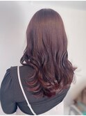 20代30代大人可愛い髪質改善カラーラズベリーピンク透明感