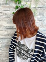アイビー ヘアーアンドパーソナルカラー(I'B Hair & Personal Color)&nbsp;【I’B】 オレンジブラウン×外はね