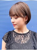 大人ガーリー/チョコレート×前髪/小顔ショート[立川]
