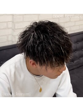 ココテラス(coco terrace) ツイスト/ホワイトメッシュ/メンズパーマ/メンズスタイル