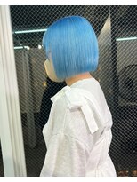 ラニヘアサロン(lani hair salon) アイスブルー/ショートボブ/ハイトーン【大名/天神】