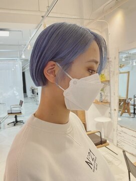 オーリーエトワ 御器所(oorry.etwa) 【OORRY.etwa】ペールブルー×ショートボブ