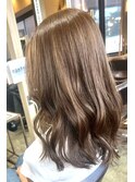 30代40代ハイライト×ベージュミディ