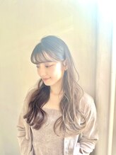 クラウドヘアー CLOUD HAIR ★小顔薄めバンググレー韓国レイヤーロングセンター南