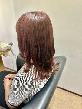 リシェールグリーン 越谷花田店(RICHAIR GREEN) デザインカラー/レイヤーカット/ウェットヘア/オリーブベージュ