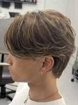 バース 梅田中崎町店(BIRTH)&nbsp;ニュアンスパーマセンターパートハイライトワンカールパーマ