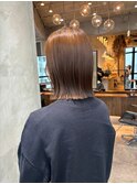 切りっぱなしボブレイヤーボブ透明感カラー髪質改小顔前髪