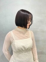 ニトバイアンキシム(nit by ahnkism)&nbsp;ボブミルクティーベージュブリーチダブルカラー堀江