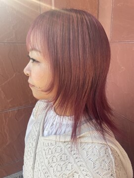 シャンプーボーイ 宮崎駅前店(SHAMPOO BOY) 宮崎／レイヤーカット／ピンク
