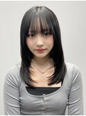 小顔 美髪 レイヤーカット イメチェン ワイドバング"