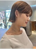 耳掛けボブ 外はねボブ 大人ボブ 前髪カット ミニボブ 表参道