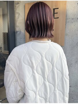グッディ 倉敷中島店(GOOD-DAY) 植田まい＊切りっぱなしボブ×カシスピンク