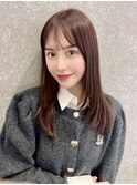 ぱっつん前髪ロングレイヤー縮毛矯正内巻きレイヤー
