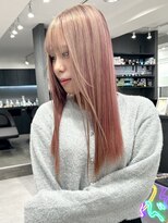 いろあそび 町田&nbsp;ホワイトベージュ×ピンク　アンブレラカラー